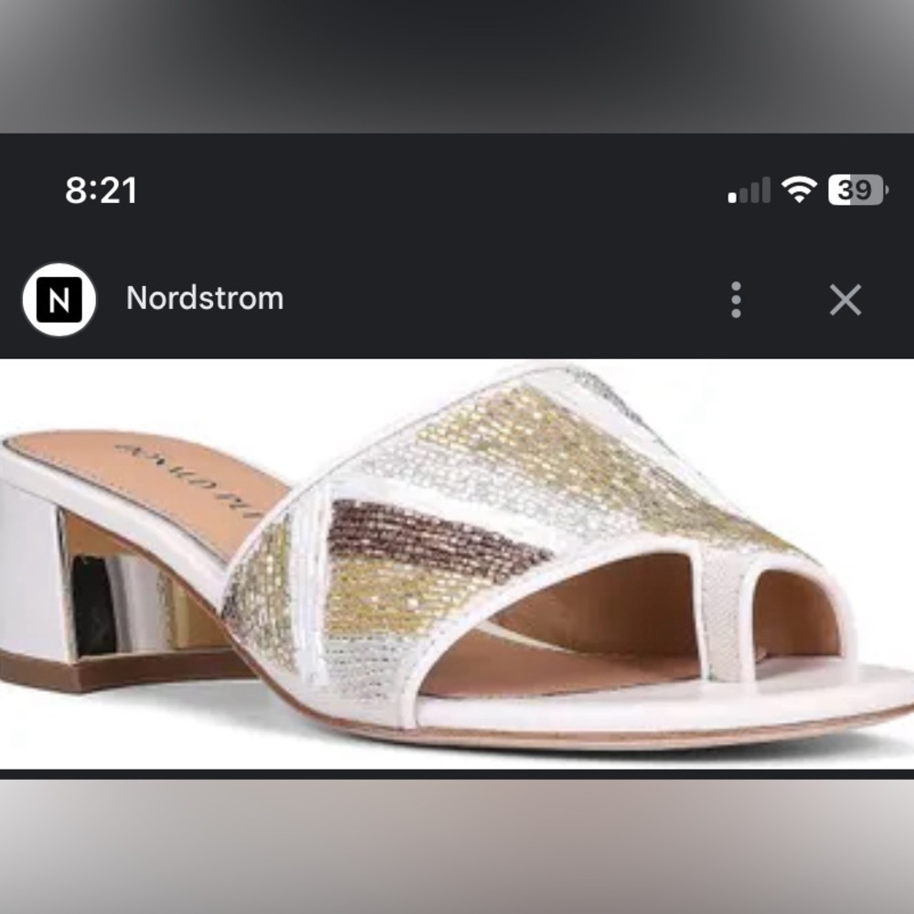 Donald pliner melrose sandal beaded heel 6.5 $200 formal party classic fall